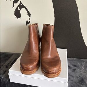 Sorel Brown Leather Ankle Boots